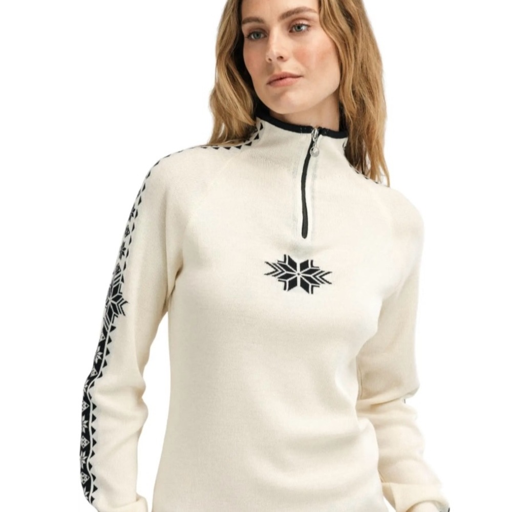 Dale of Norway Cream and Black Turtleneck Sweater